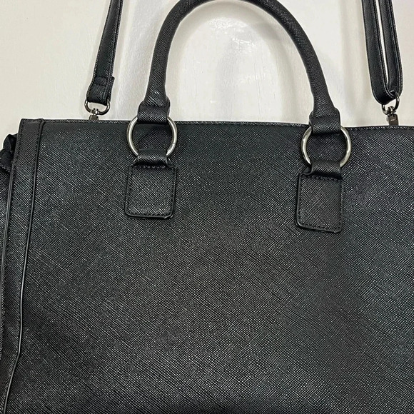Just Fab Bradley Satchel black size 14.5”L X 10.5” H X 5.5” D almost new new - Picture 4 of 16